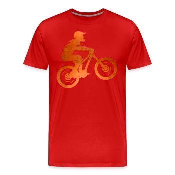 Mountainbike - Männer Premium Bio T-Shirt - Rot - Vorne - Damien (186cm)