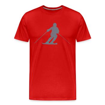Ski - Männer Premium Bio T-Shirt - Rot - Vorne - Damien (186cm)