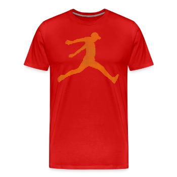 Parkour - Men's Premium Organic T-Shirt - red - Front - Damien (186cm)