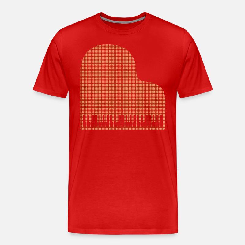 Klavier - Männer Premium Bio T-Shirt - Rot