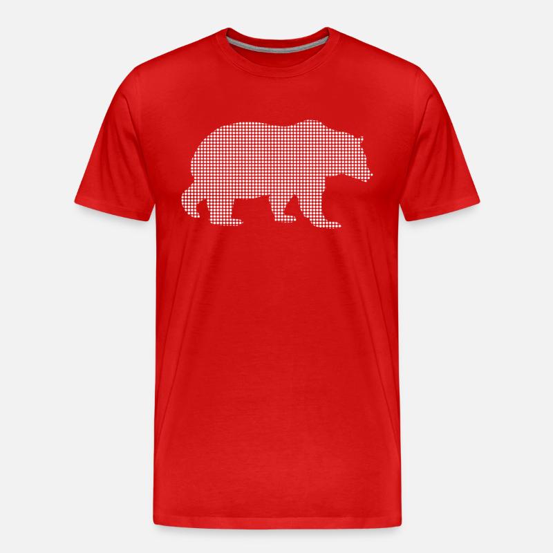 Bär - Männer Premium Bio T-Shirt - Rot