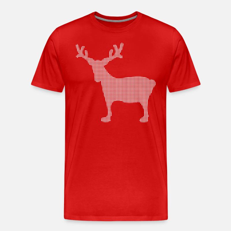 Elch - Männer Premium Bio T-Shirt - Rot