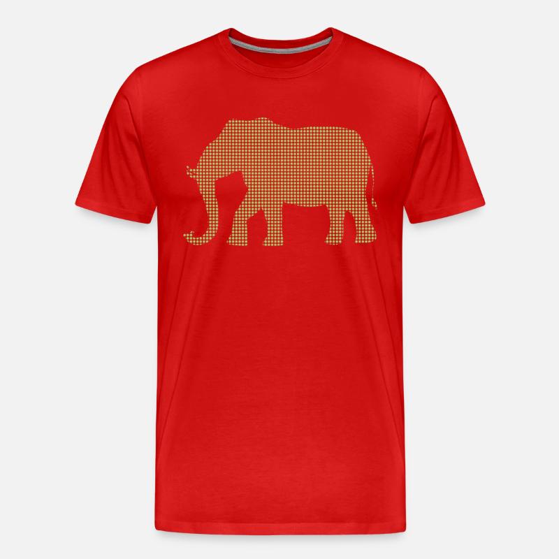 Elefant - Männer Premium Bio T-Shirt - Rot