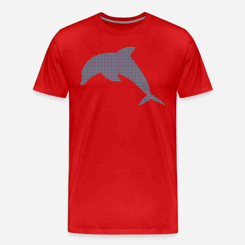 Delfin - Männer Premium Bio T-Shirt - Rot