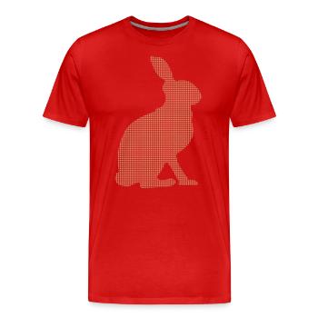 Hare - Men's Premium Organic T-Shirt - red - Front - Damien (186cm)