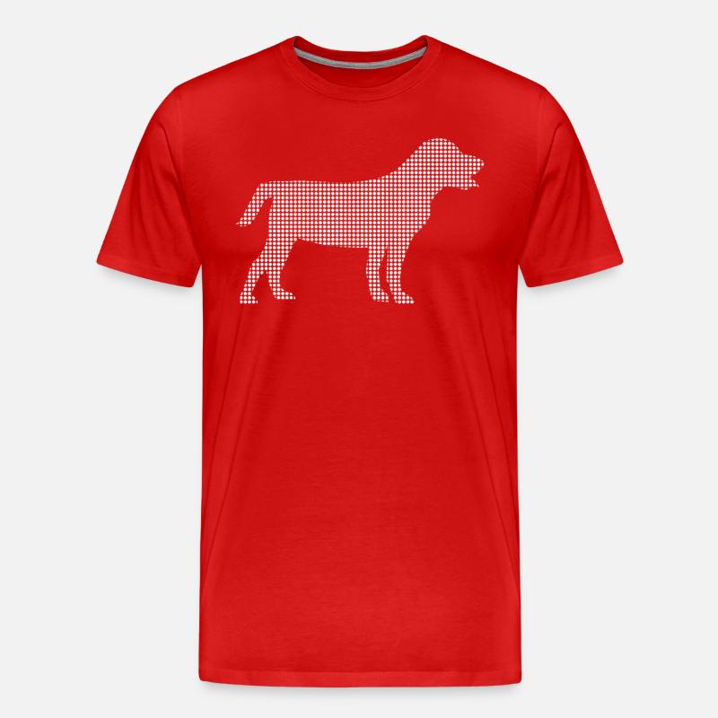 Hund - Männer Premium Bio T-Shirt - Rot
