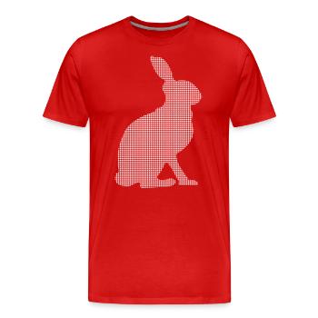 Hare - Men's Premium Organic T-Shirt - red - Front - Damien (186cm)