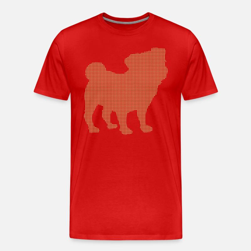 Mops - Männer Premium Bio T-Shirt - Rot