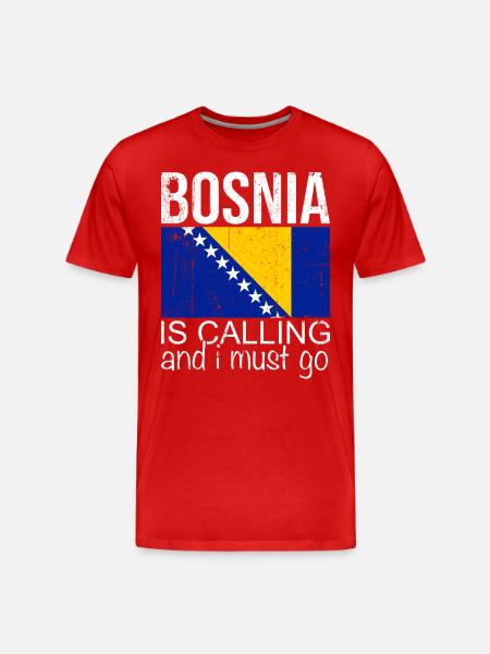 Bosnia Saying - Men's Premium Organic T-Shirt - red