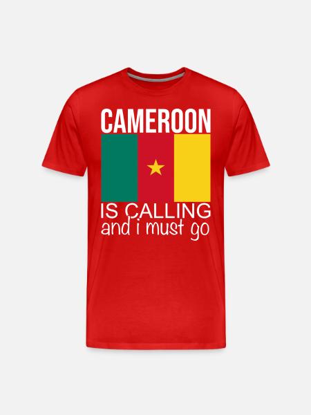 Citation Cameroun - T-shirt bio Premium Homme - rouge