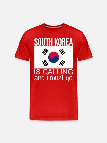 South Korea Quote - Men's Premium Organic T-Shirt - red
