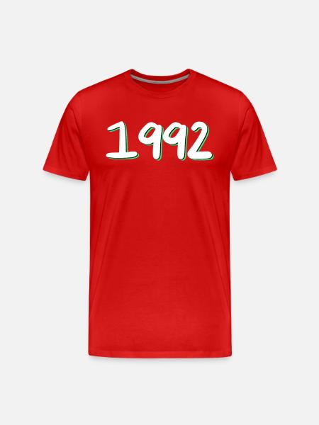 1992 Birthday - Men's Premium Organic T-Shirt - red
