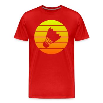 Badminton - T-shirt bio Premium Homme - rouge - Devant - Damien (186cm)