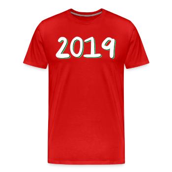 2019 Geburtstag - Männer Premium Bio T-Shirt - Rot - Vorne - Damien (186cm)