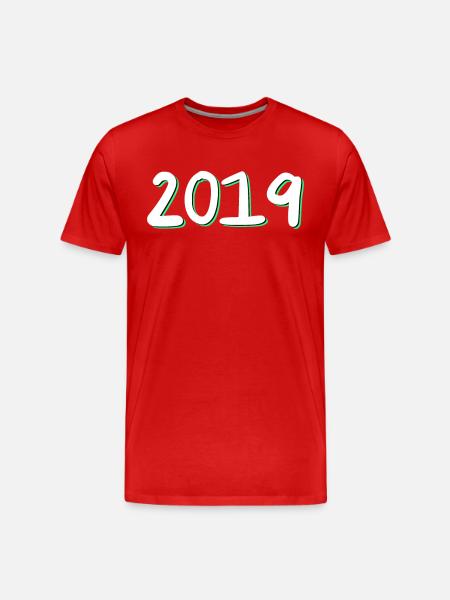 2019 Birthday - Men's Premium Organic T-Shirt - red