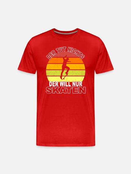 Skaten Spruch - Männer Premium Bio T-Shirt - Rot