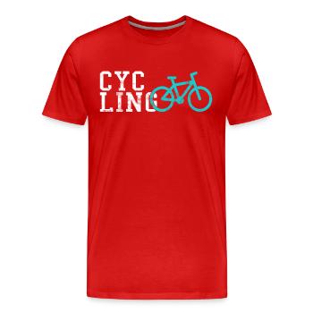 Bicyclette - T-shirt bio Premium Homme - rouge - Devant - Damien (186cm)