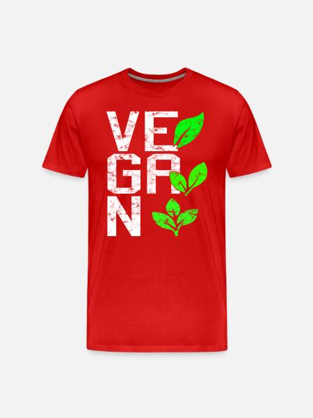 Végétalien - T-shirt bio Premium Homme - rouge