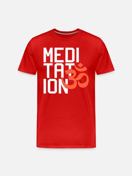 Méditation - T-shirt bio Premium Homme - rouge
