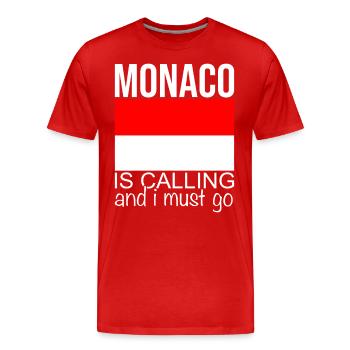 Citation Monaco - T-shirt bio Premium Homme - rouge - Devant - Damien (186cm)
