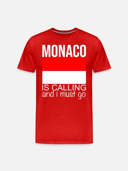 Monaco Spruch - Männer Premium Bio T-Shirt - Rot