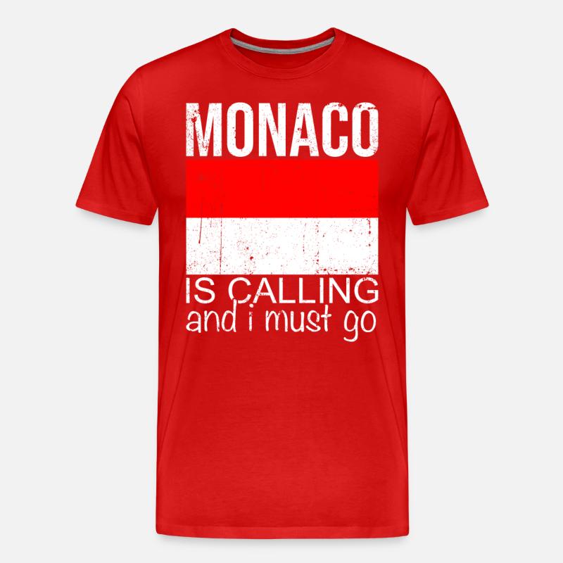 Monaco Spruch - Männer Premium Bio T-Shirt - Rot
