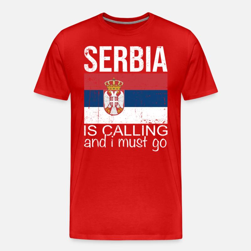 Serbien Spruch - Männer Premium Bio T-Shirt - Rot