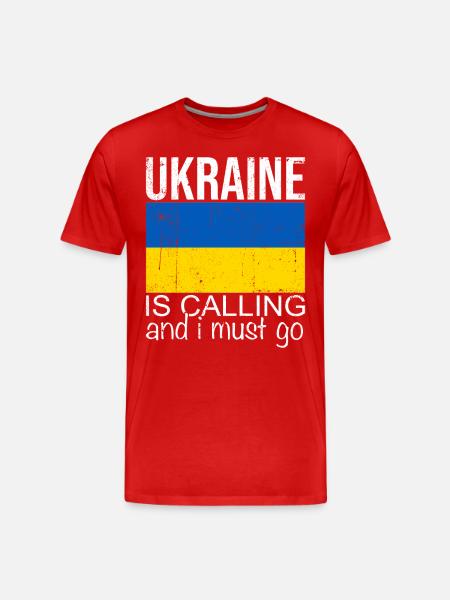 Ukraine Saying - Men's Premium Organic T-Shirt - red