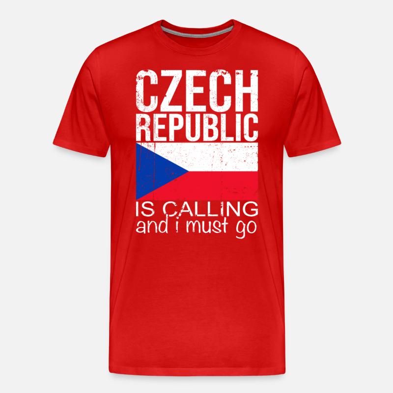 Tschechien - Männer Premium Bio T-Shirt - Rot