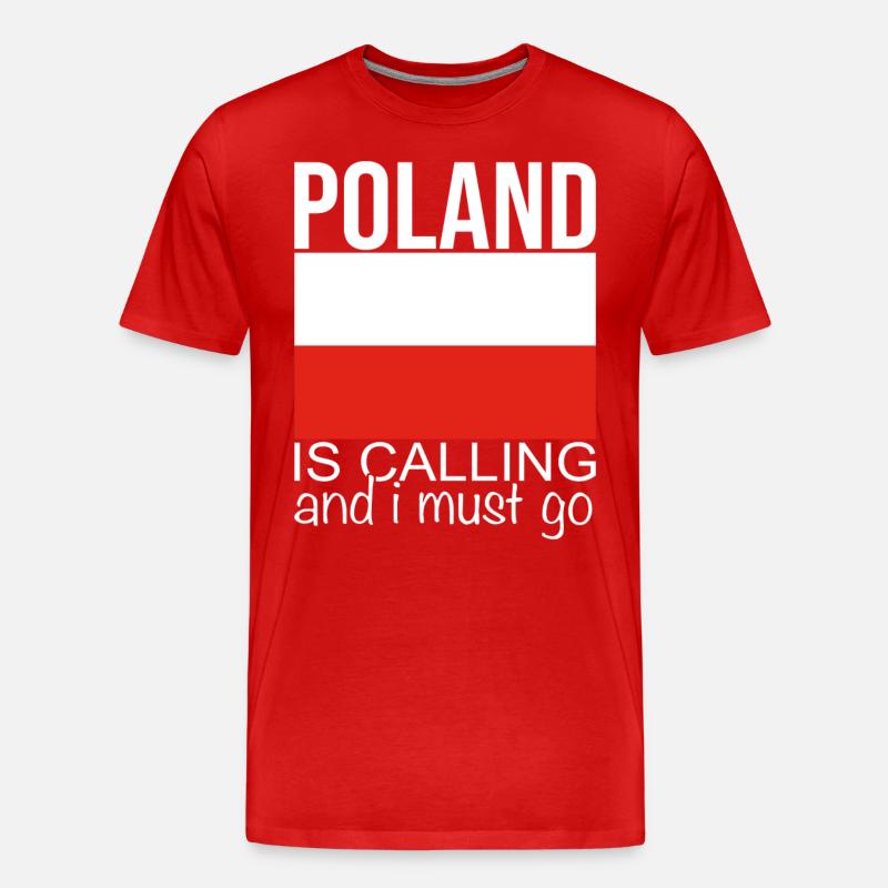 Polen Spruch - Männer Premium Bio T-Shirt - Rot