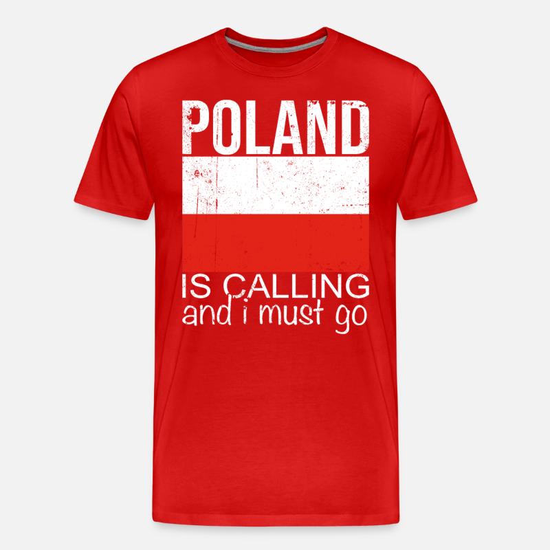Polen Spruch - Männer Premium Bio T-Shirt - Rot