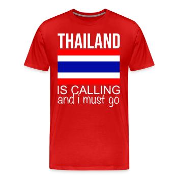 Citation Thaïlande - T-shirt bio Premium Homme - rouge - Devant - Damien (186cm)