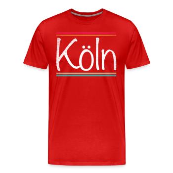 Cologne - T-shirt bio Premium Homme - rouge - Devant - Damien (186cm)