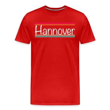 Hanovre - T-shirt bio Premium Homme - rouge - Devant - Damien (186cm)