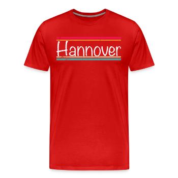 Hanovre - T-shirt bio Premium Homme - rouge - Devant - Damien (186cm)