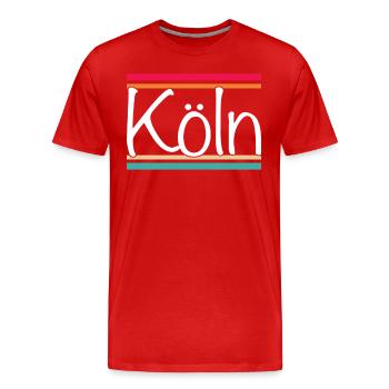 Cologne - T-shirt bio Premium Homme - rouge - Devant - Damien (186cm)