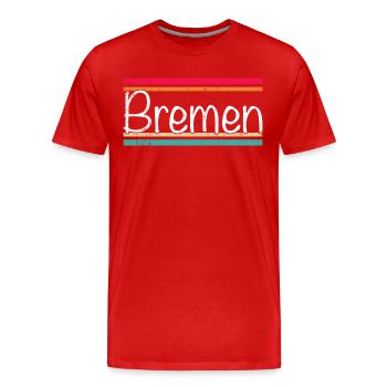 Brême - T-shirt bio Premium Homme - rouge - Devant - Damien (186cm)