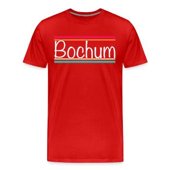 Bochum - T-shirt bio Premium Homme - rouge - Devant - Damien (186cm)