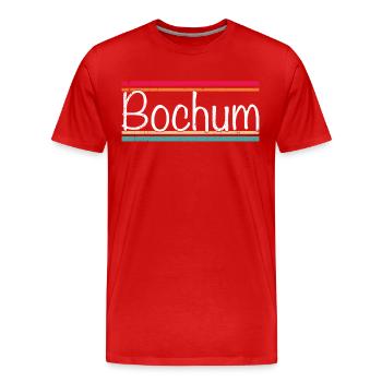 Bochum - T-shirt bio Premium Homme - rouge - Devant - Damien (186cm)