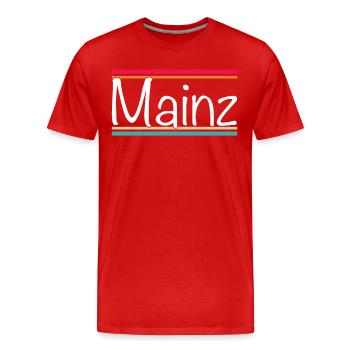 Mayence - T-shirt bio Premium Homme - rouge - Devant - Damien (186cm)