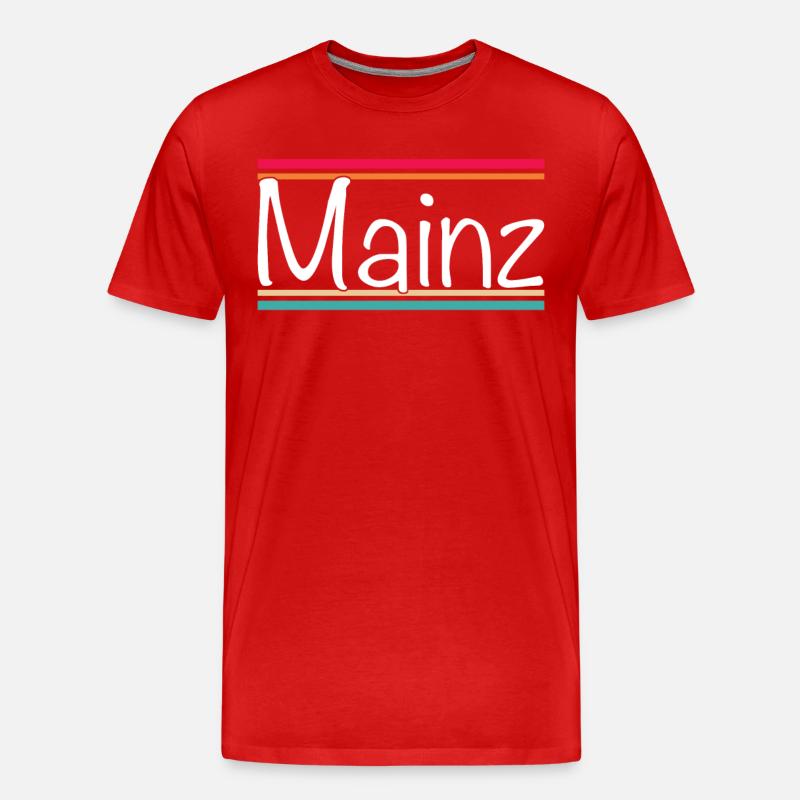 Mainz - Männer Premium Bio T-Shirt - Rot