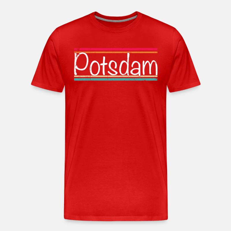 Potsdam - Männer Premium Bio T-Shirt - Rot