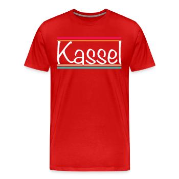 Kassel - T-shirt bio Premium Homme - rouge - Devant - Damien (186cm)