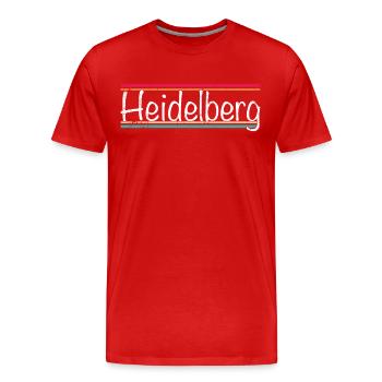 Heidelberg - T-shirt bio Premium Homme - rouge - Devant - Damien (186cm)