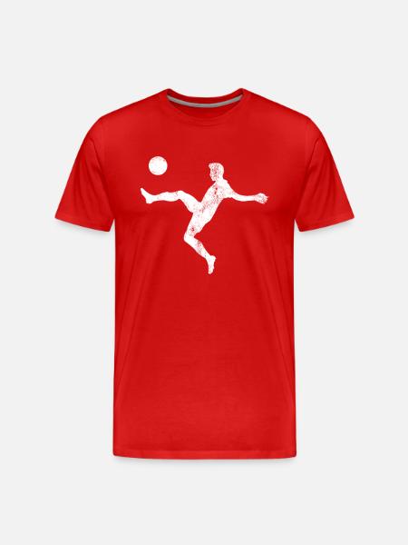 Fußballer - Männer Premium Bio T-Shirt - Rot
