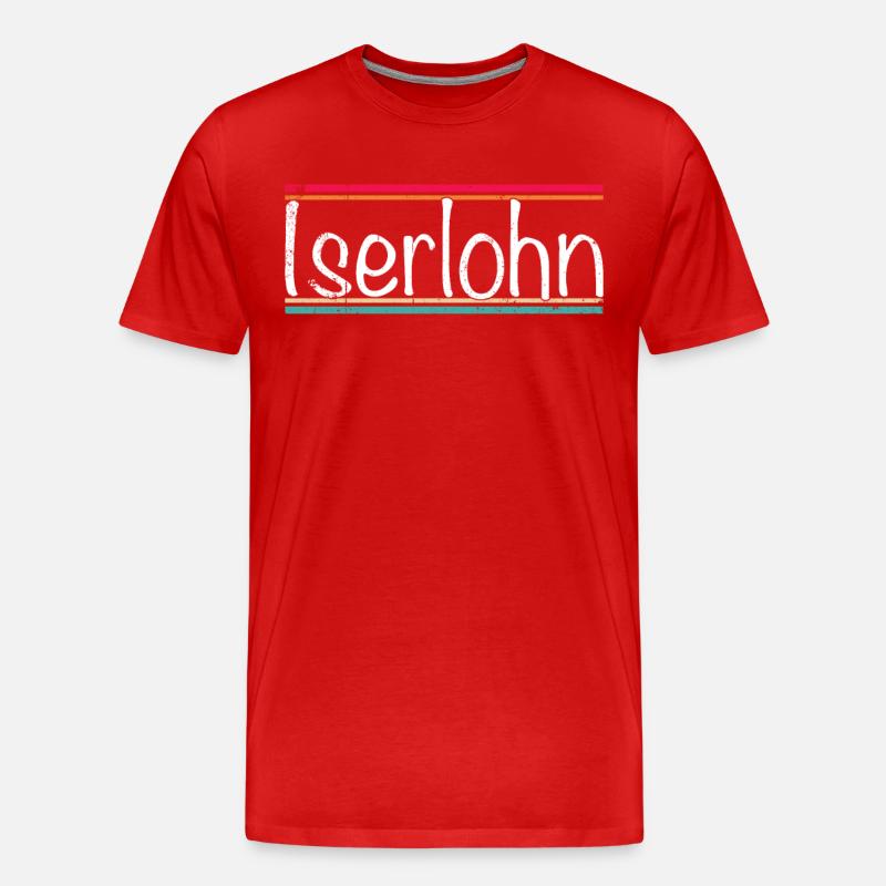Iserlohn - Männer Premium Bio T-Shirt - Rot
