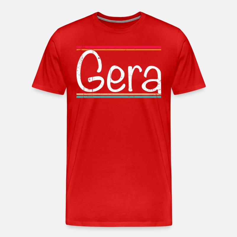 Gera - Männer Premium Bio T-Shirt - Rot