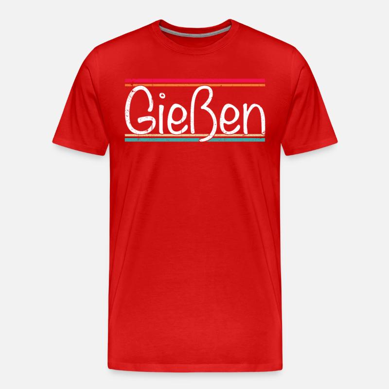Gießen - Männer Premium Bio T-Shirt - Rot