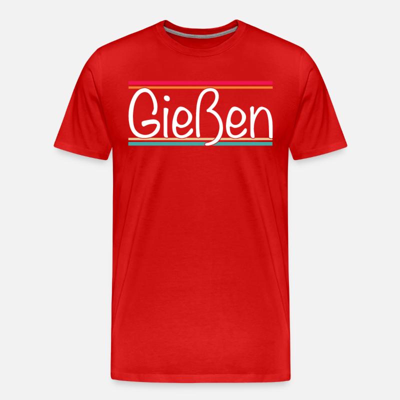 Gießen - Männer Premium Bio T-Shirt - Rot
