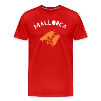 Majorque - T-shirt bio Premium Homme - rouge - Devant - Damien (186cm)